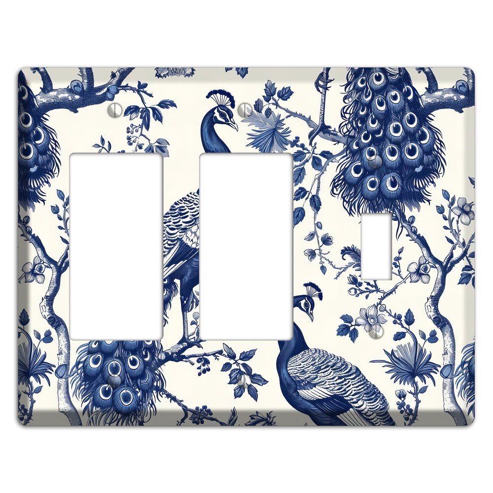 Peacock & Bough 2 Rocker / Toggle Wallplate