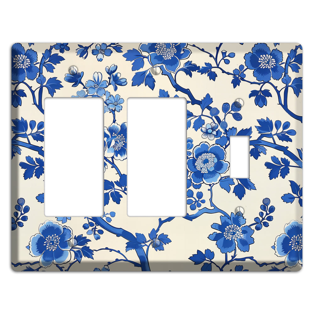 Porcelain Garden Bloom 2 Rocker / Toggle Wallplate