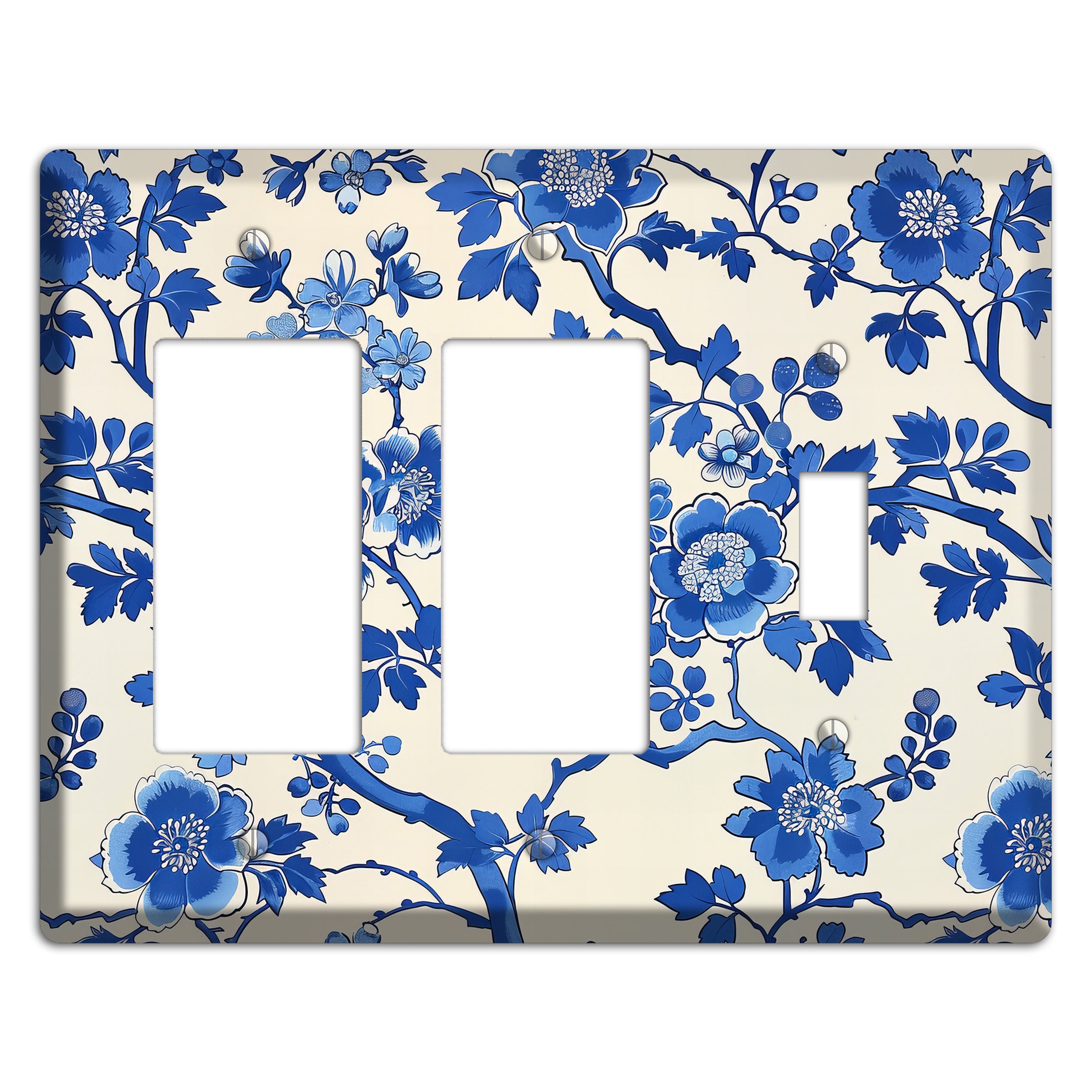 Porcelain Garden Bloom 2 Rocker / Toggle Wallplate