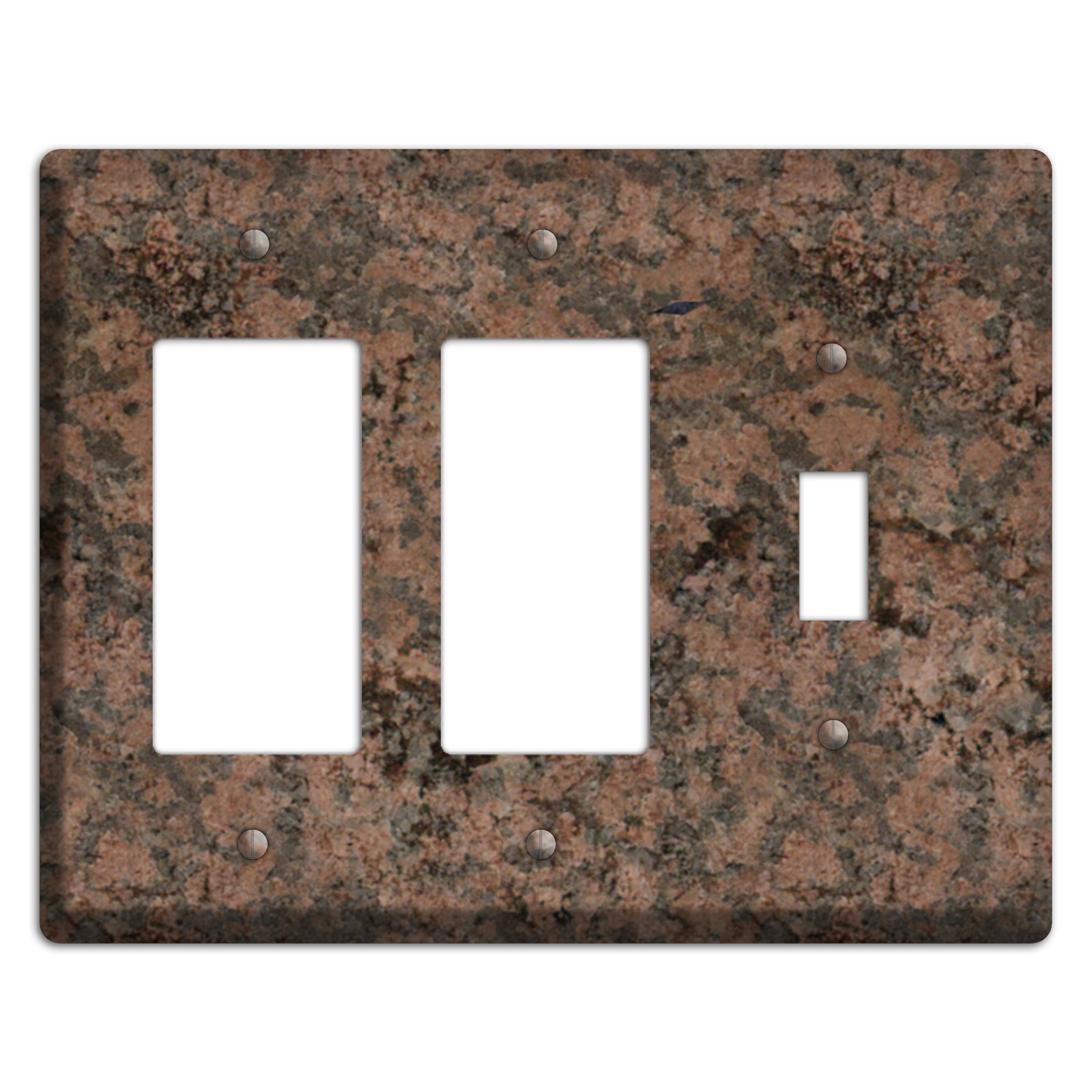 Granite Name: Indian Dakota Granite 2 Rocker / Toggle Wallplate
