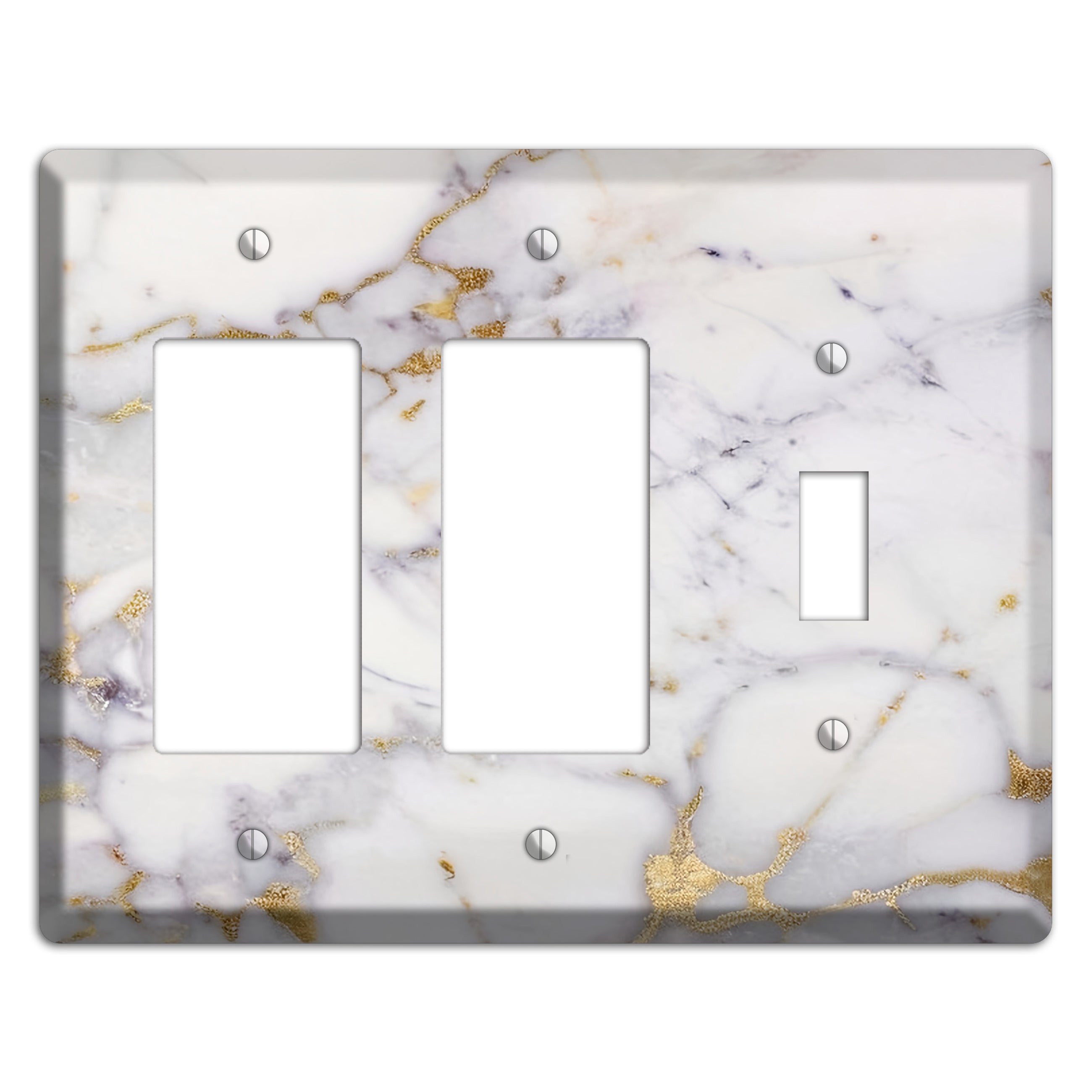 Metallic Bronze Marble 2 Rocker / Toggle Wallplate