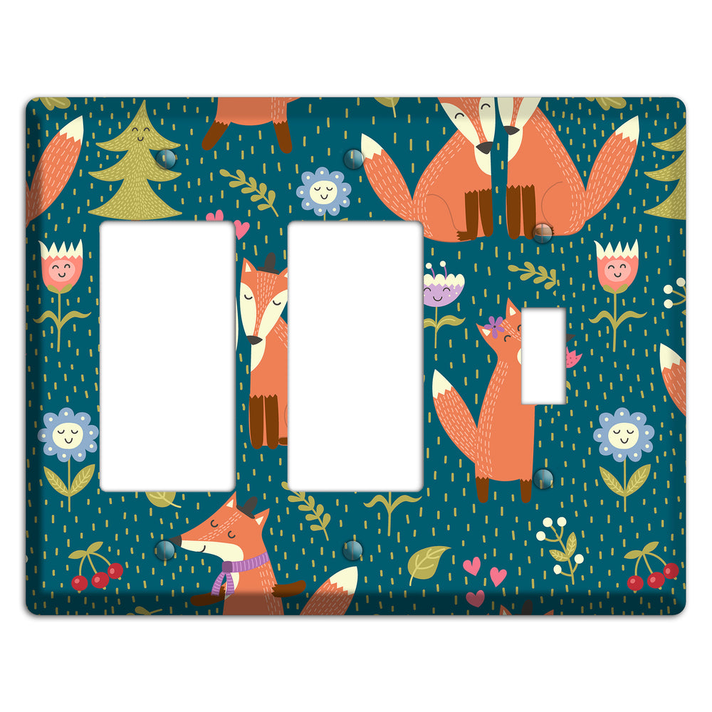 Fox Garden Love 2 Rocker / Toggle Wallplate