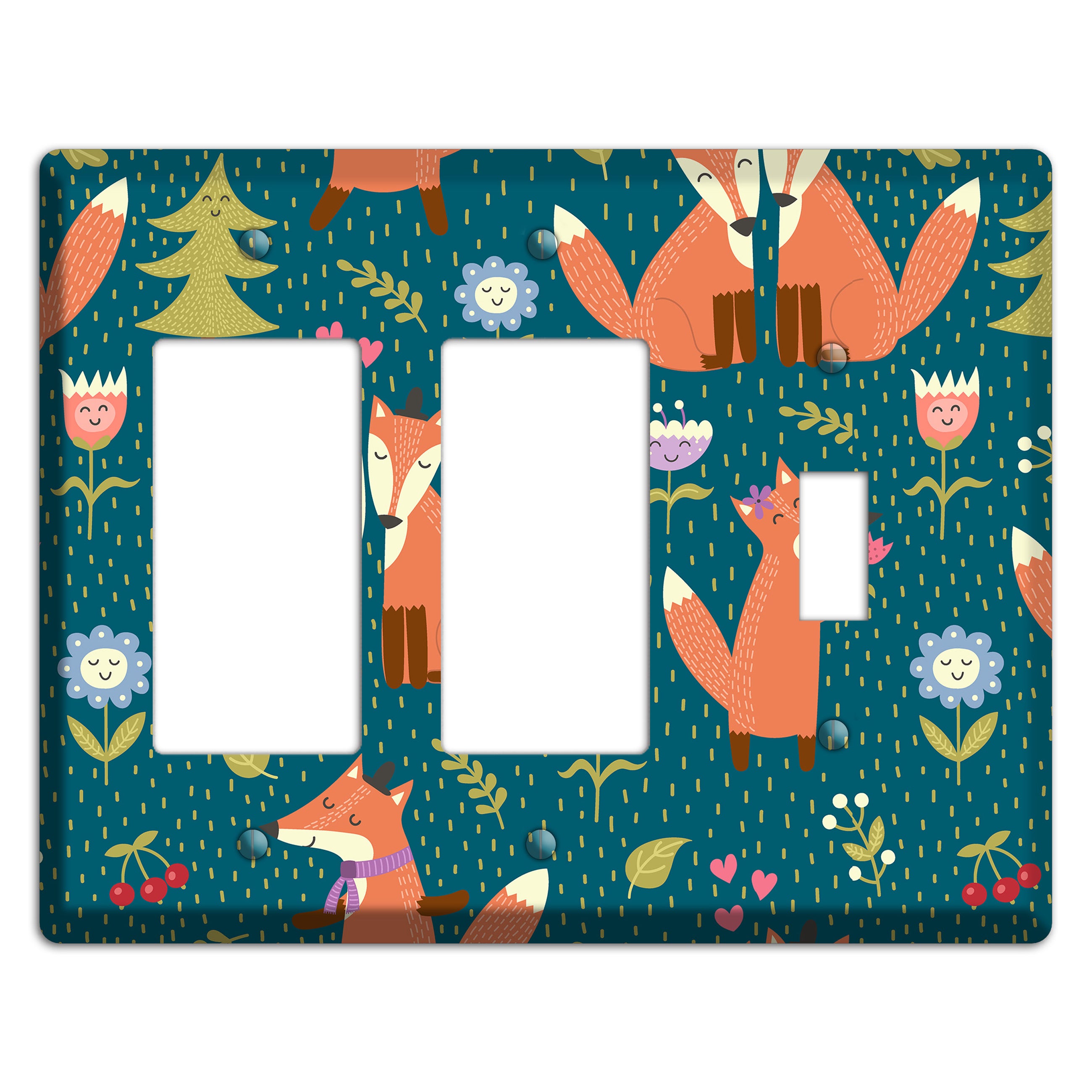 Fox Garden Love 2 Rocker / Toggle Wallplate