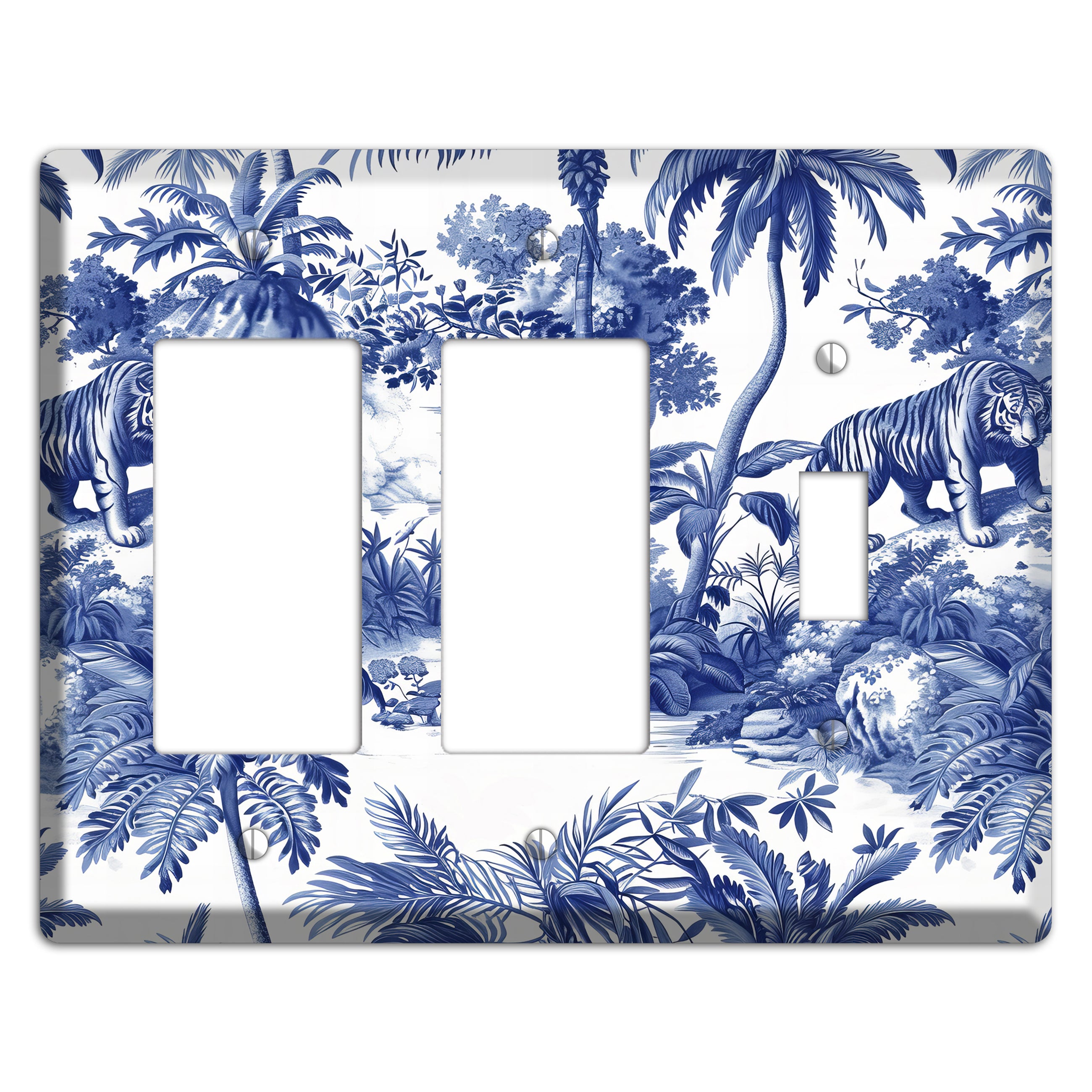 Bengal & Palm 2 Rocker / Toggle Wallplate