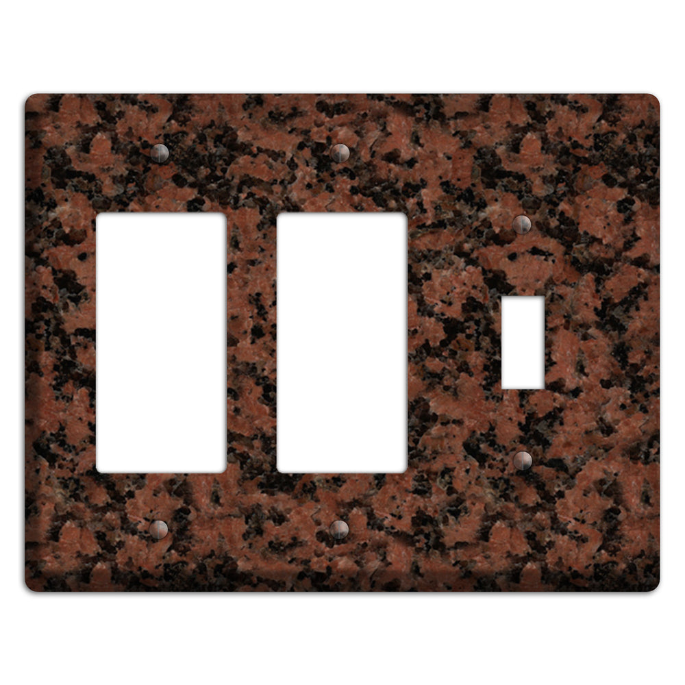 New Imperial Red Granite 2 Rocker / Toggle Wallplate