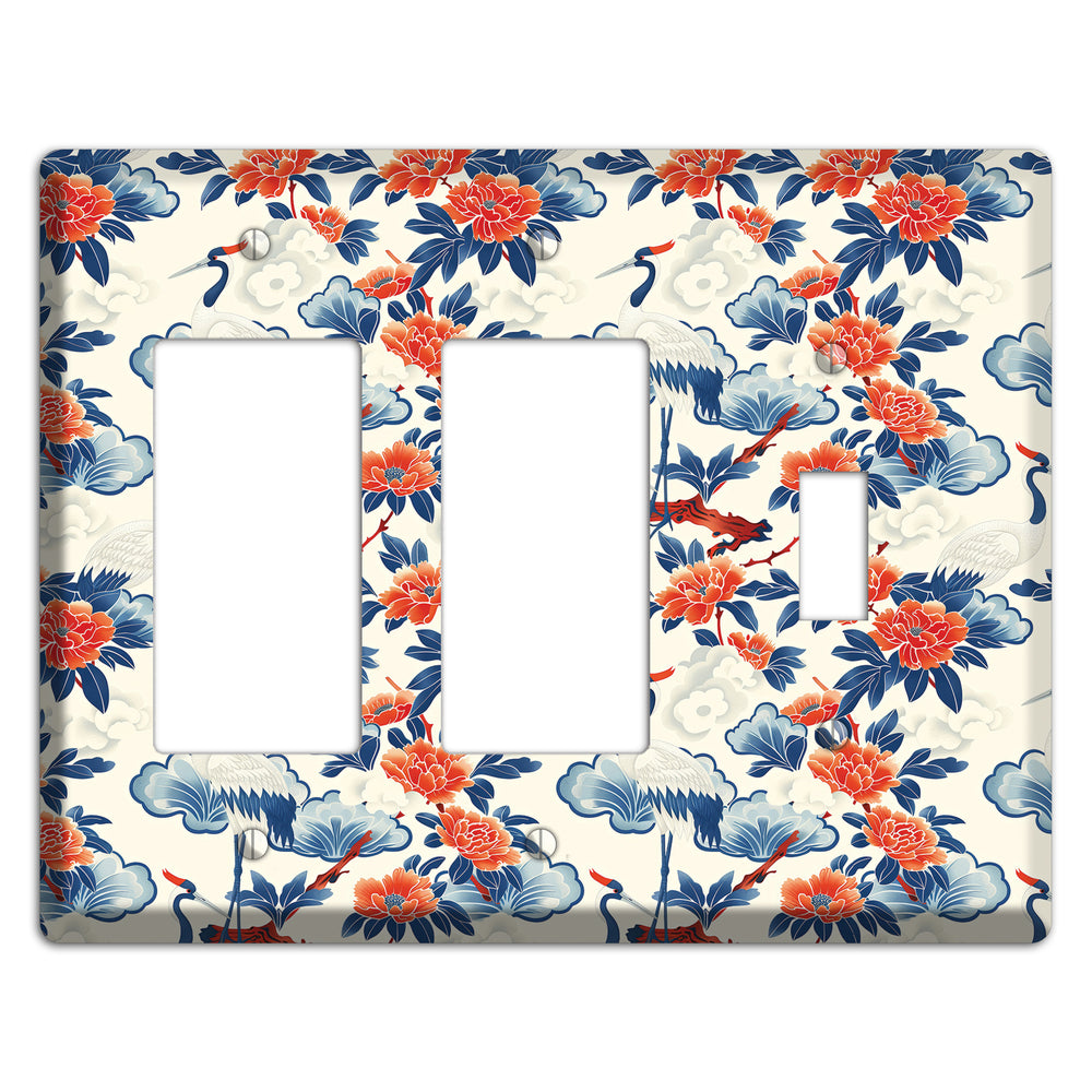 Peony & Crane Fete 2 Rocker / Toggle Wallplate