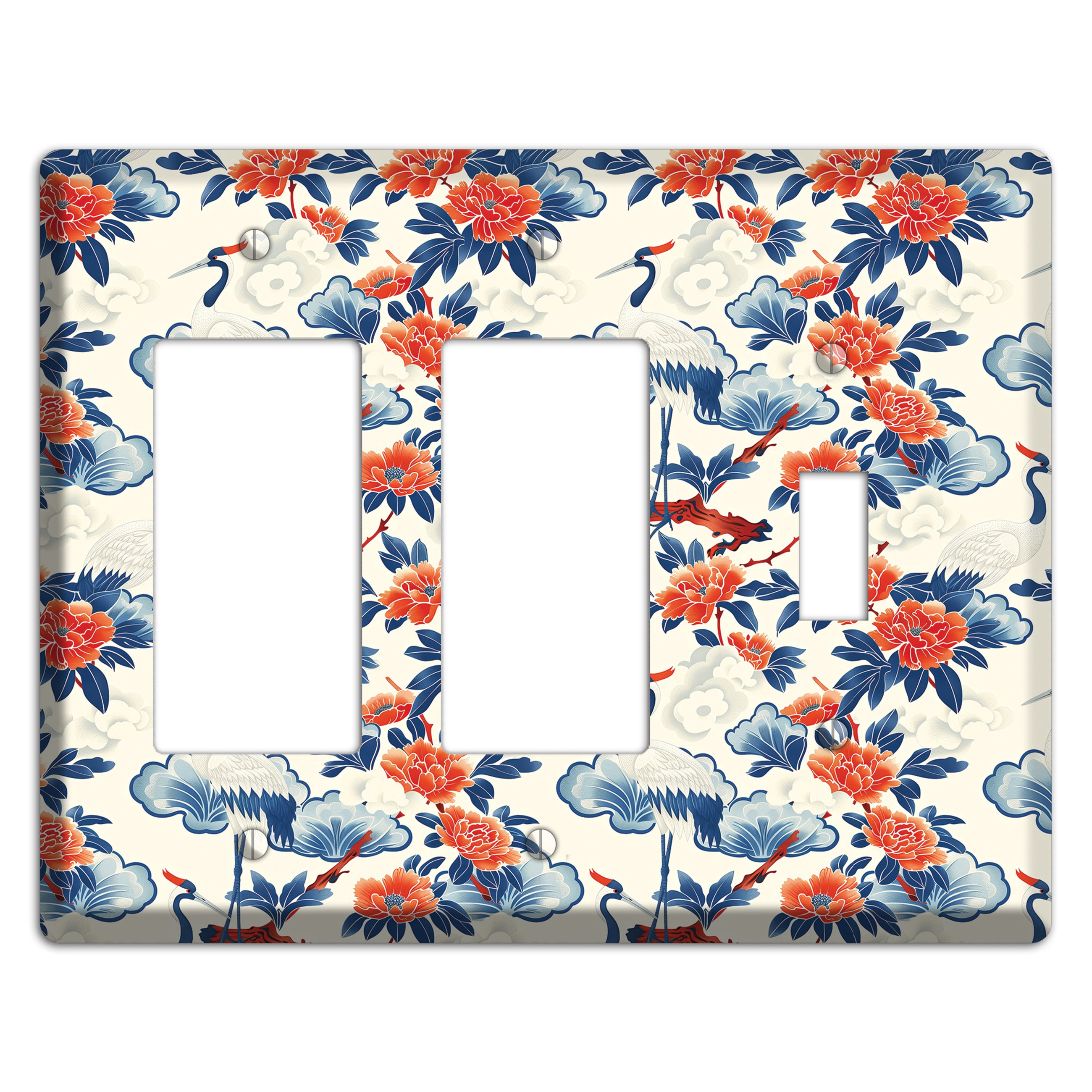 Peony & Crane Fete 2 Rocker / Toggle Wallplate