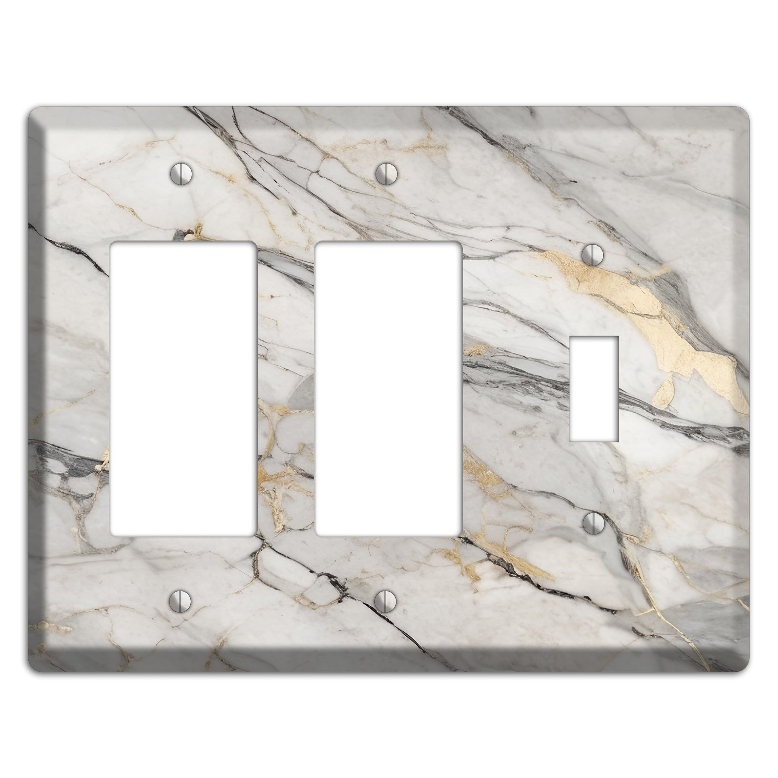 Roman Coffee Marble 2 Rocker / Toggle Wallplate