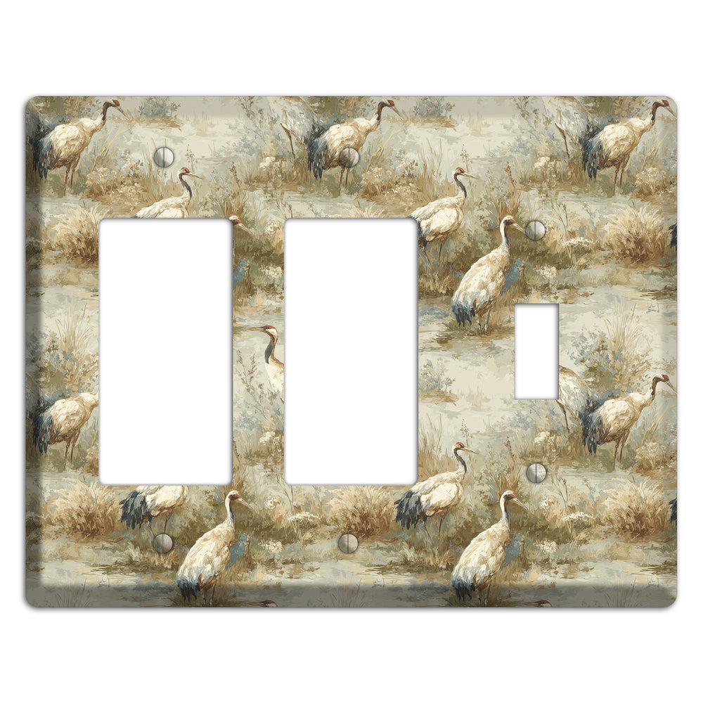 Marshland Crane Reverie 2 Rocker / Toggle Wallplate