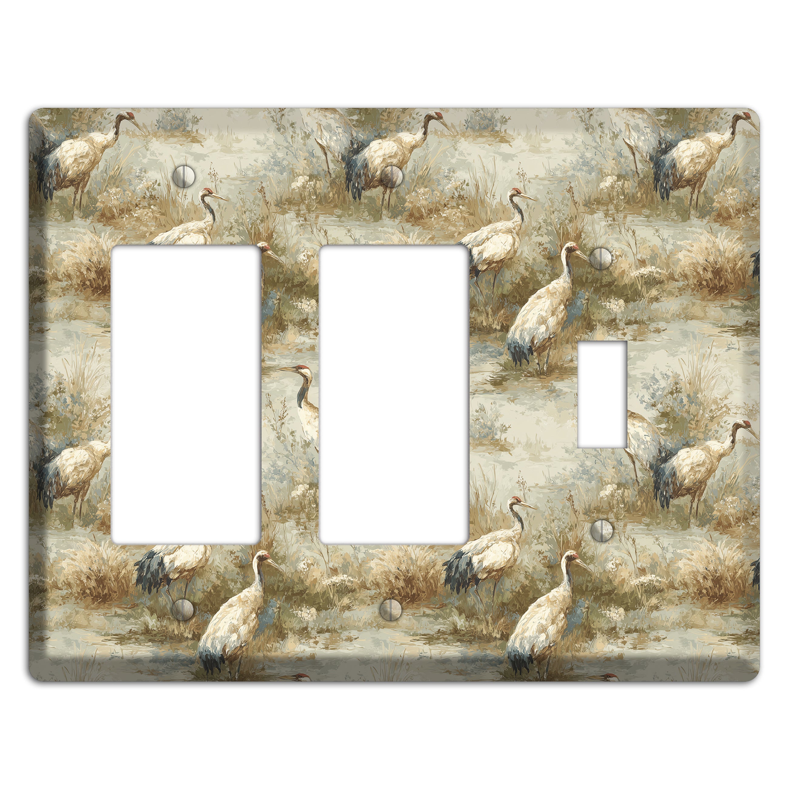 Marshland Crane Reverie 2 Rocker / Toggle Wallplate