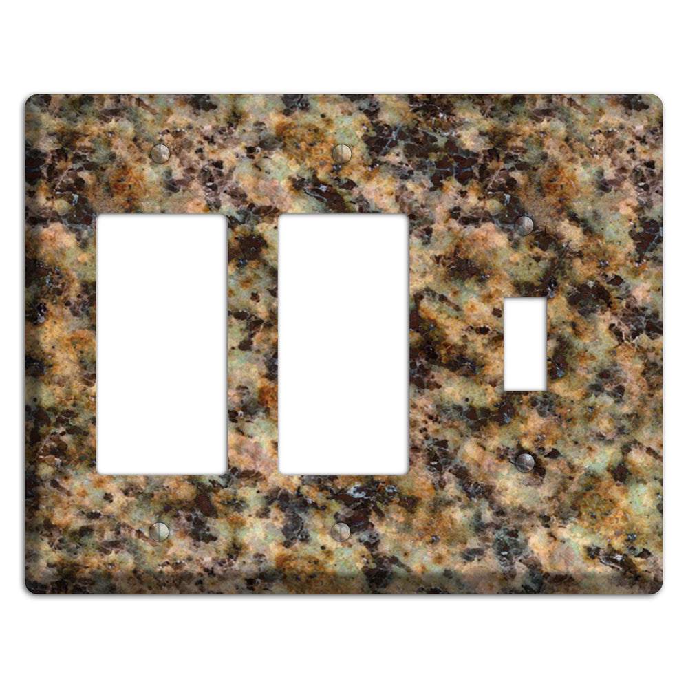 Verde Butterfly Granite 2 Rocker / Toggle Wallplate