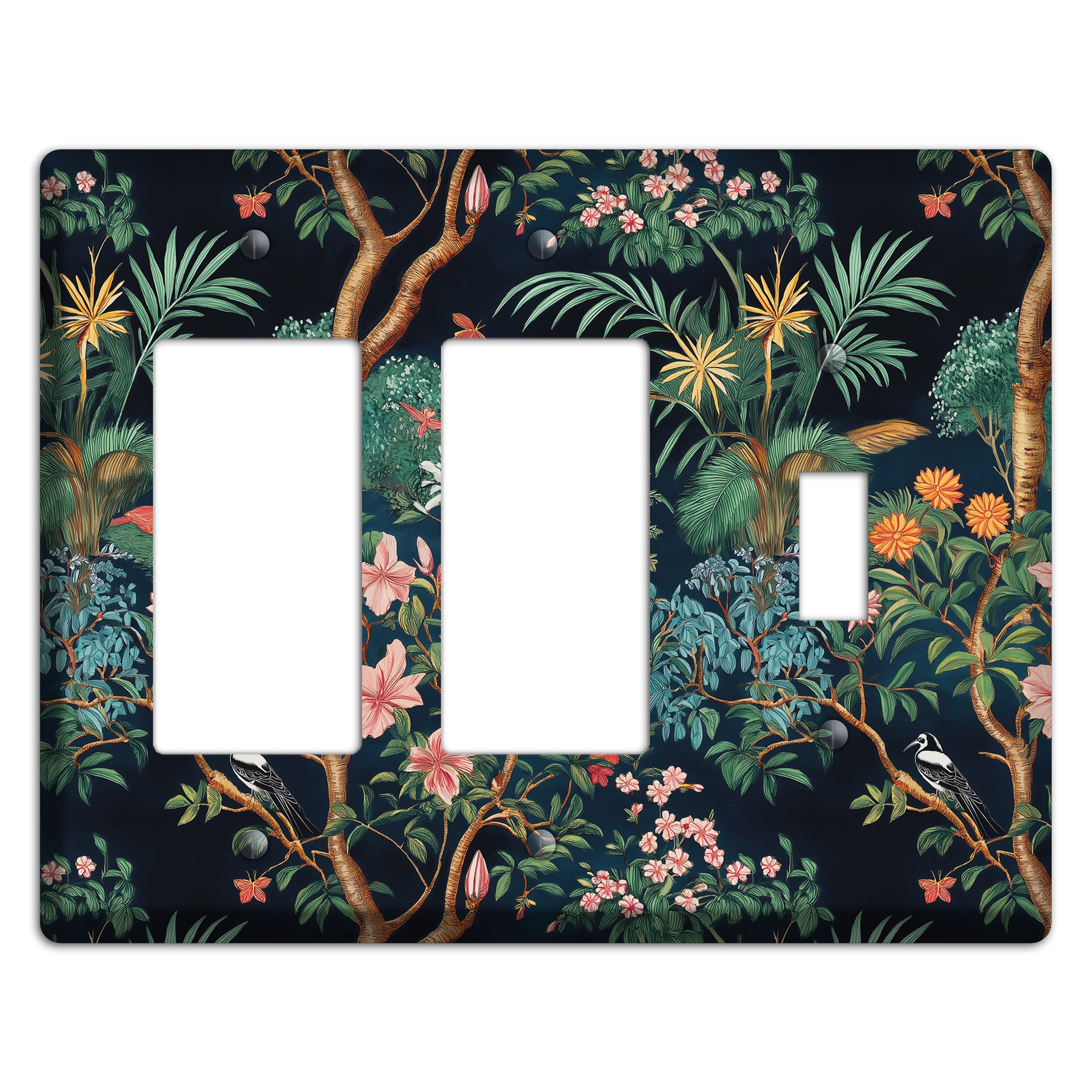 Jungle Nocturne 2 Rocker / Toggle Wallplate