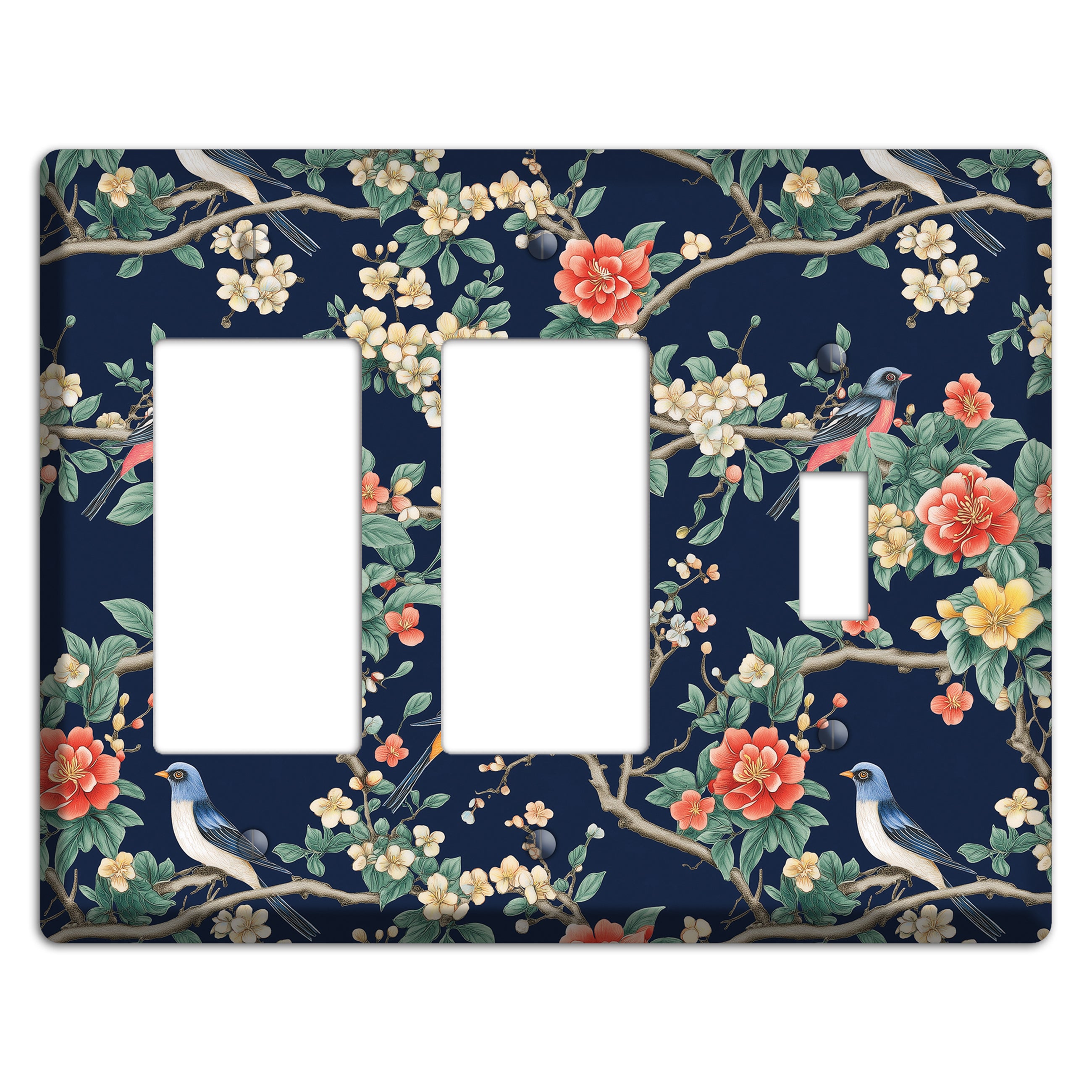 Songbirds & Blossoms 2 Rocker / Toggle Wallplate