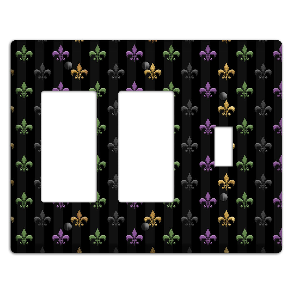 Midnight Fleur 2 Rocker / Toggle Wallplate