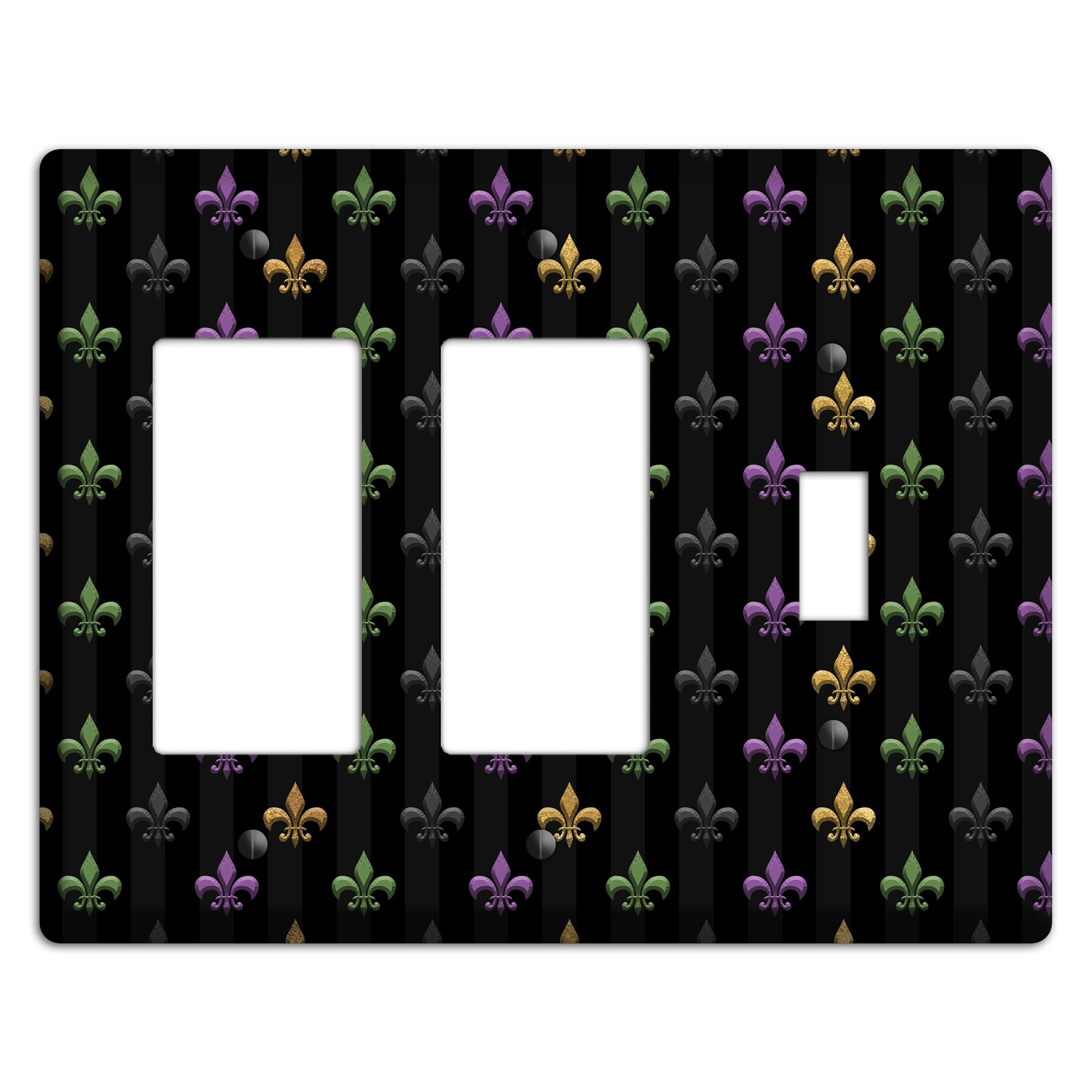 Midnight Fleur 2 Rocker / Toggle Wallplate