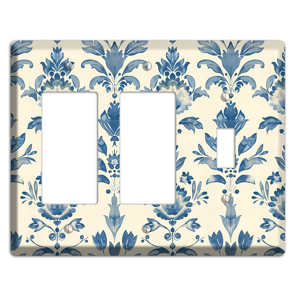 Bloom & Indigo 2 Rocker / Toggle Wallplate