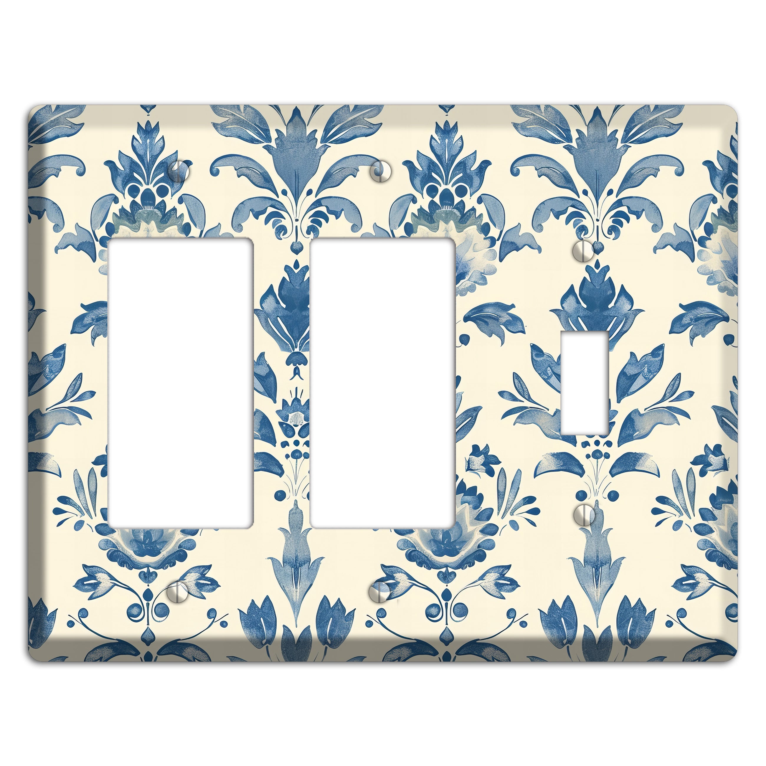 Bloom & Indigo 2 Rocker / Toggle Wallplate