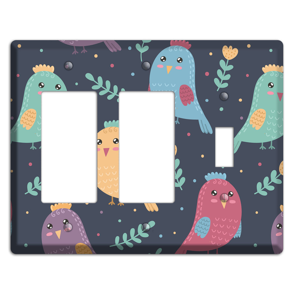 Jungle Giggles (Dark) 2 Rocker / Toggle Wallplate
