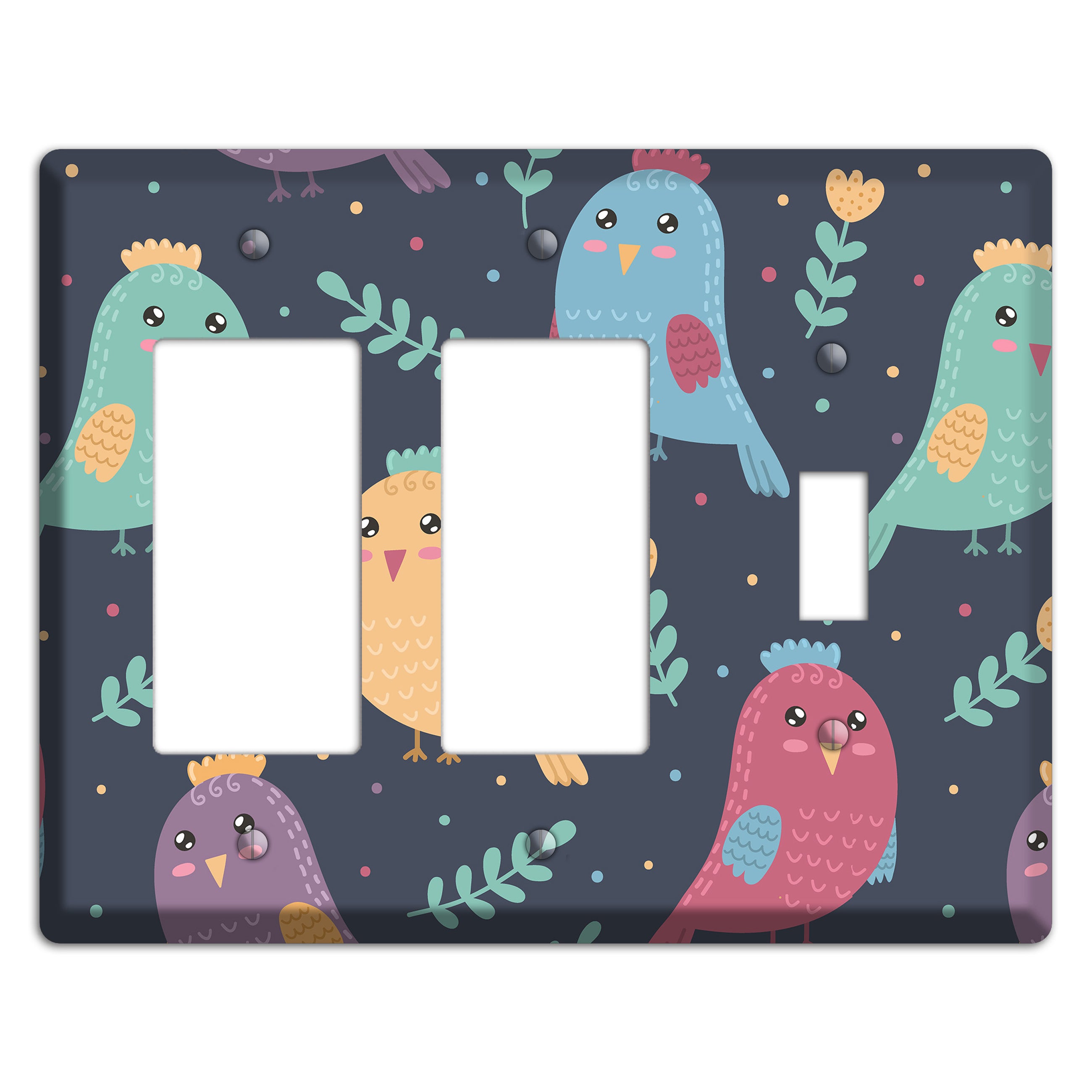 Jungle Giggles (Dark) 2 Rocker / Toggle Wallplate