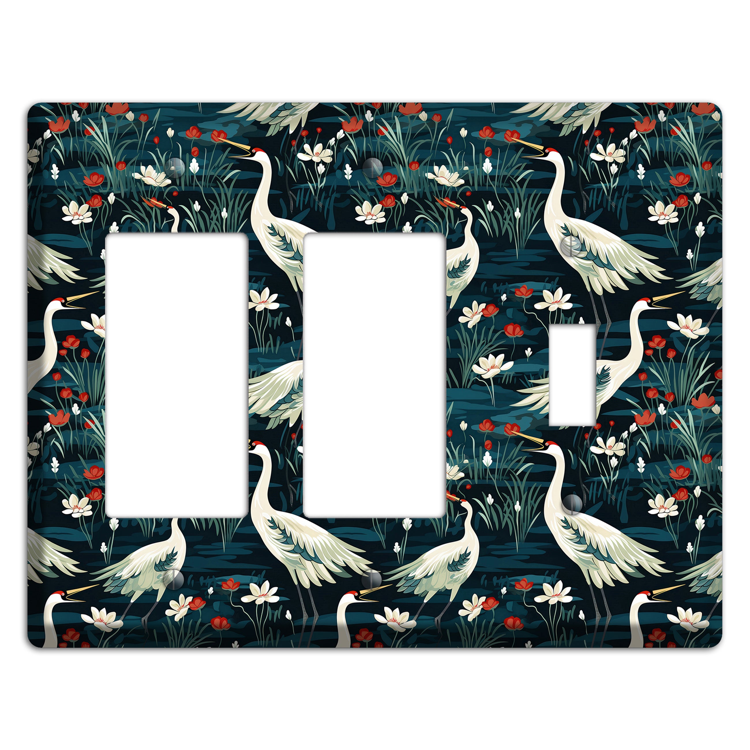 Midnight Lotus Marsh 2 Rocker / Toggle Wallplate