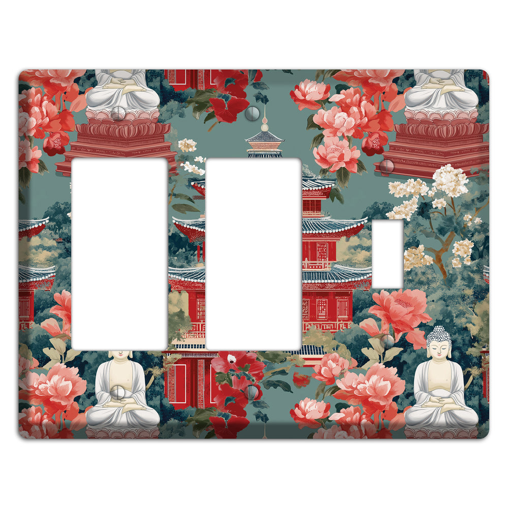 Lotus Temple Garden 2 Rocker / Toggle Wallplate
