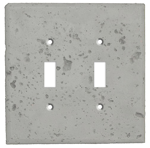 Gray Stone Double Toggle Switchplate