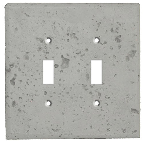 Gray Stone Double Toggle Switchplate