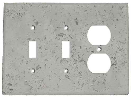 Gray Stone 2 Toggle / Duplex Outlet Cover Plate