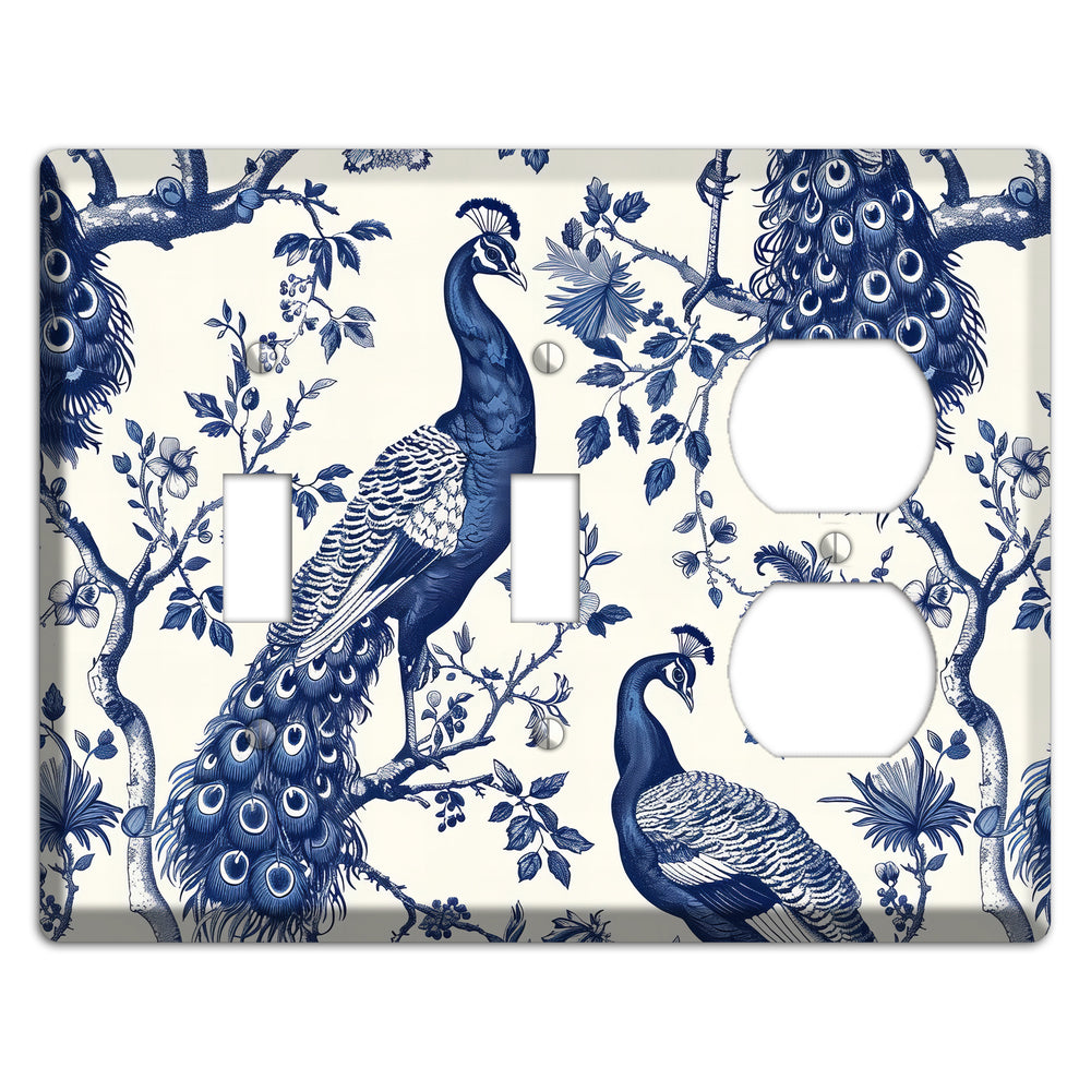 Peacock & Bough 2 Toggle / Duplex Wallplate