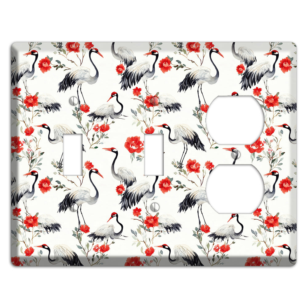 Scarlet Plume Garden 2 Toggle / Duplex Wallplate