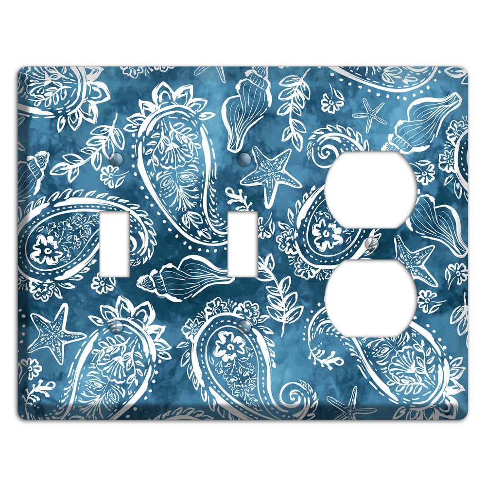Indigo Tide Paisley 2 Toggle / Duplex Wallplate