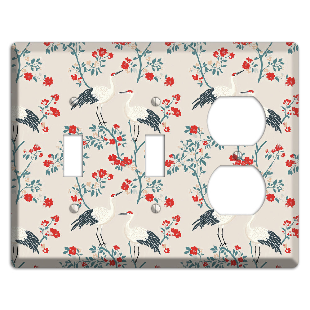 Ivory Blossom Vigil 2 Toggle / Duplex Wallplate