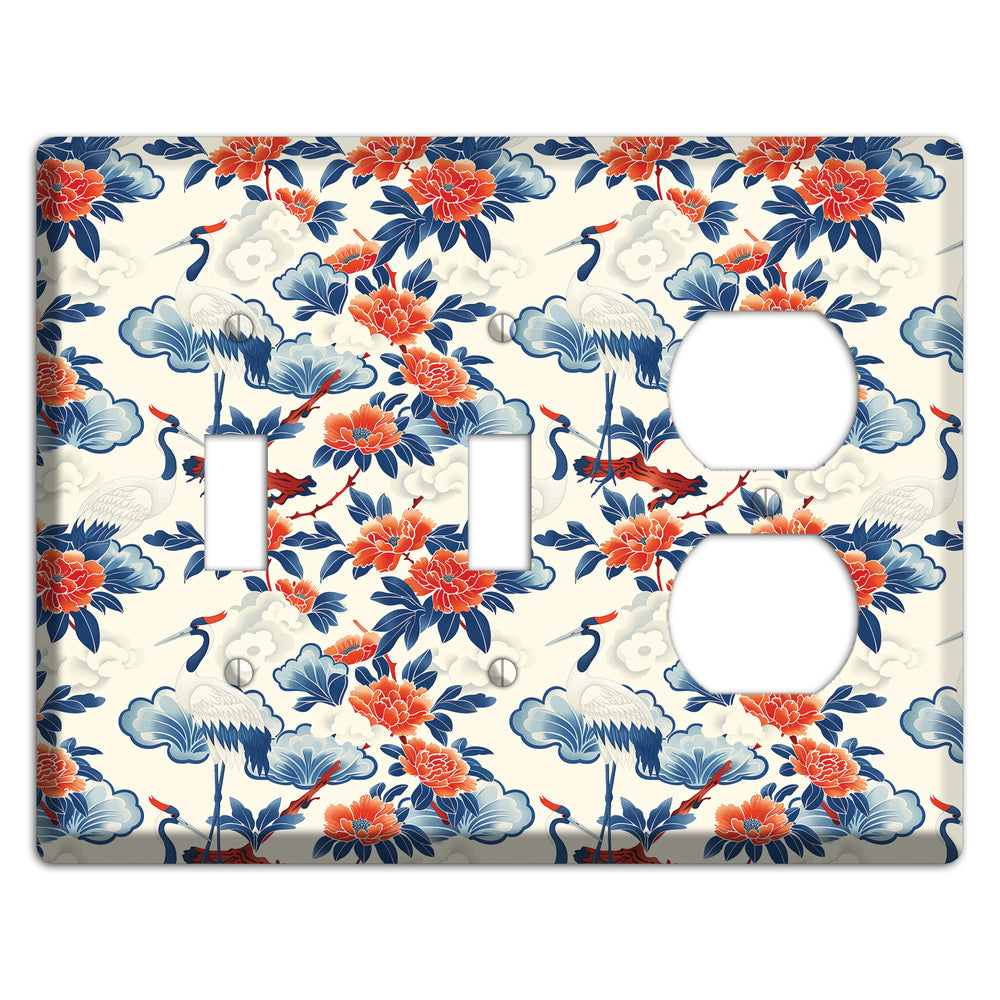 Peony & Crane Fete 2 Toggle / Duplex Wallplate