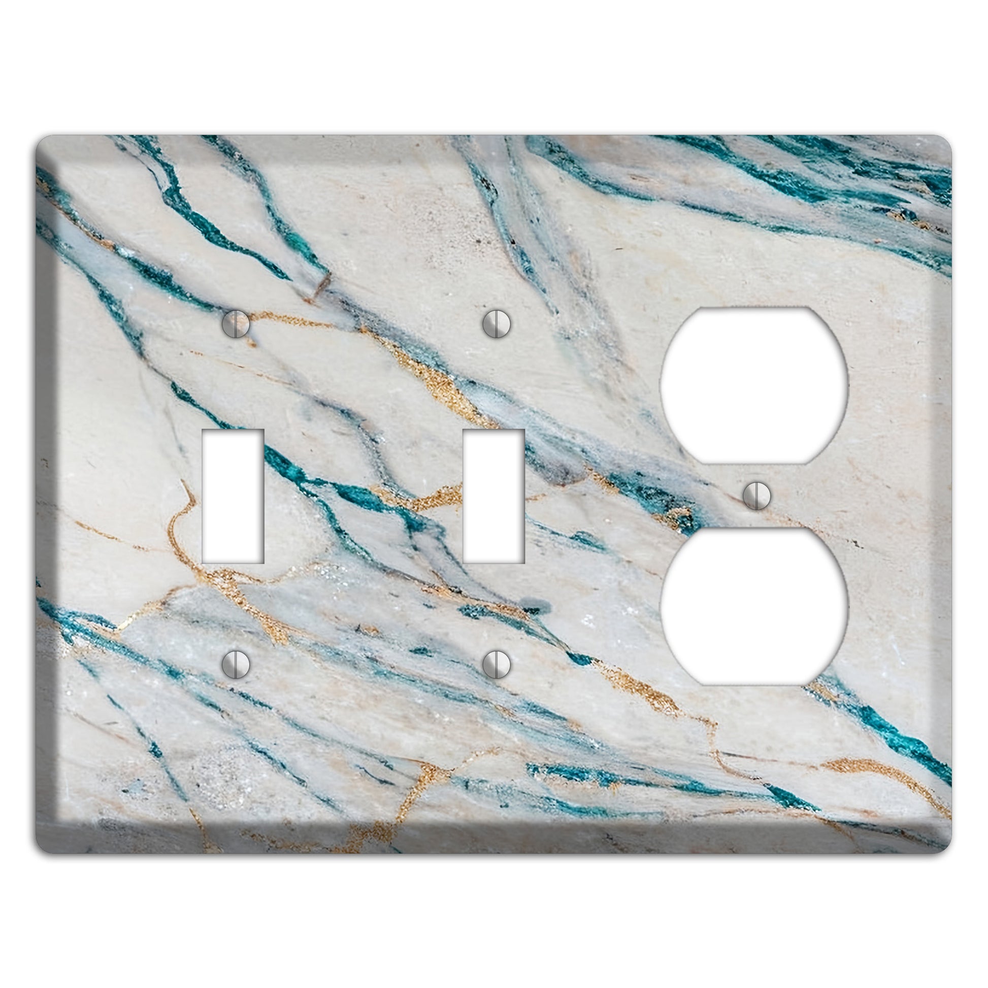 Bondi Blue Marble 2 Toggle / Duplex Wallplate