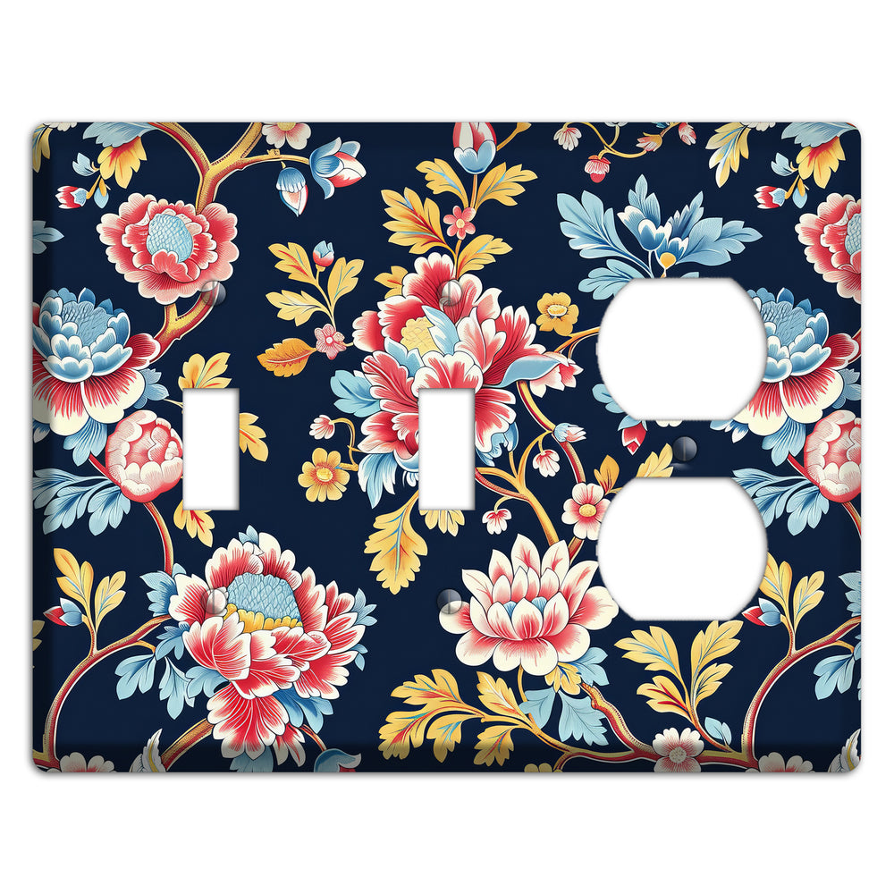 Midnight Garden Bloom 2 Toggle / Duplex Wallplate