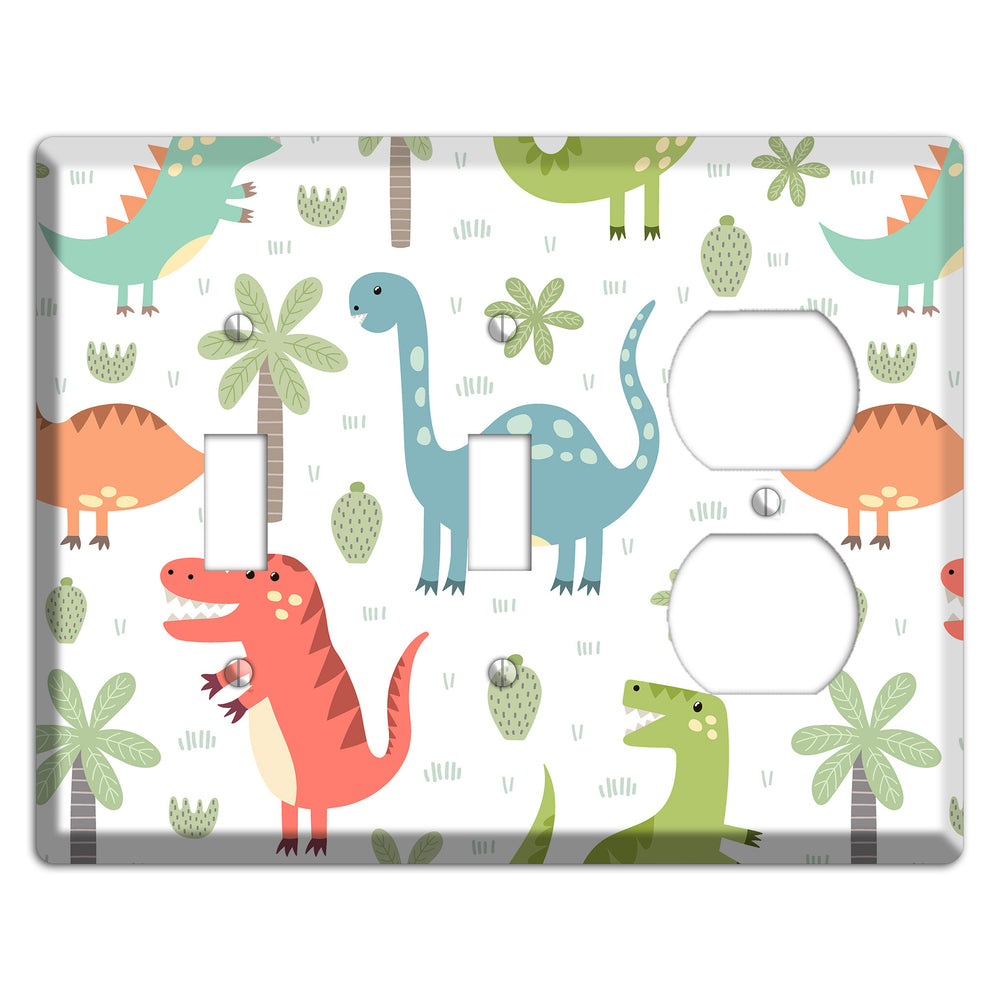 Jurassic Pals (Pastel) 2 Toggle / Duplex Wallplate