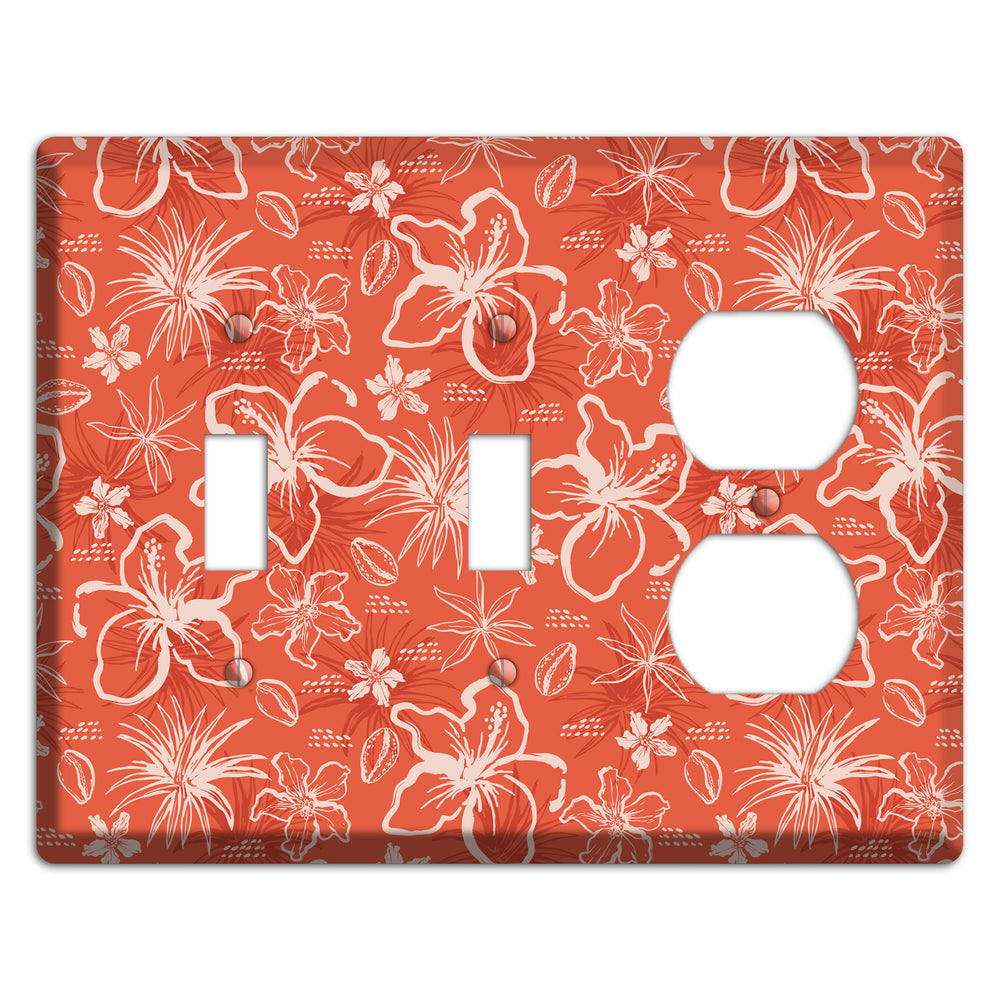 Coral Hibiscus Reverie 2 Toggle / Duplex Wallplate