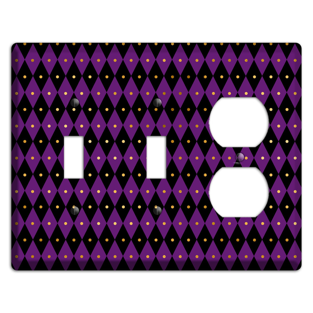 Royal Check: Violet 2 Toggle / Duplex Wallplate