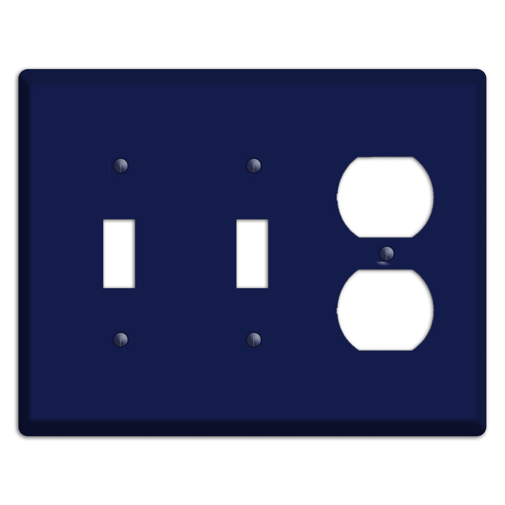 Baxter Midnight Navy Solid 2 Toggle / Duplex Wallplate