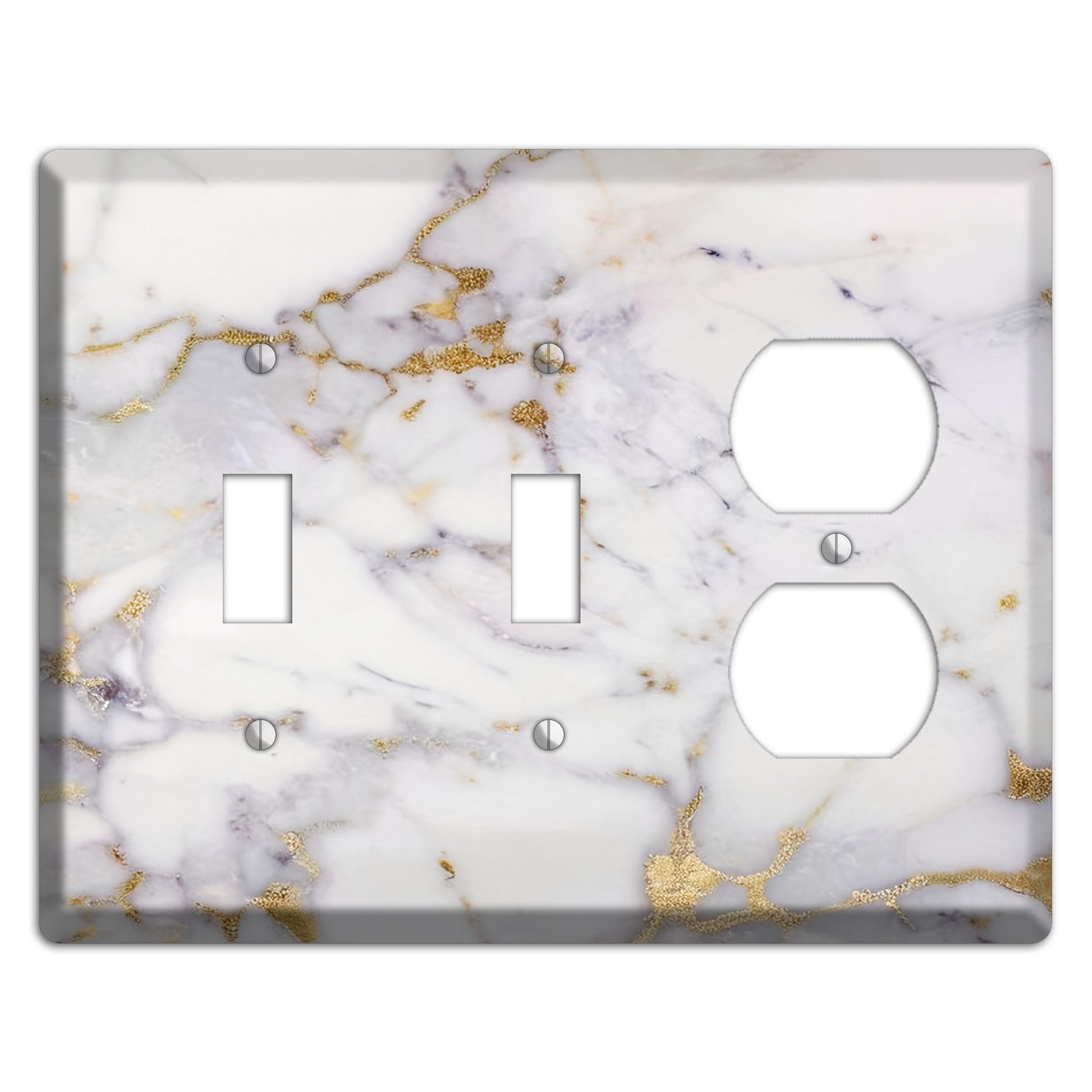 Metallic Bronze Marble 2 Toggle / Duplex Wallplate