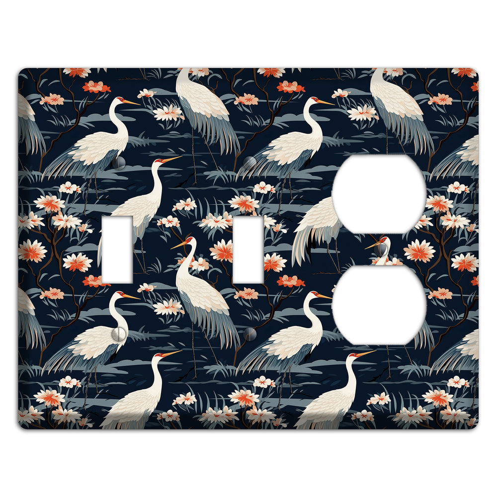 Navy Heron Nocturne 2 Toggle / Duplex Wallplate