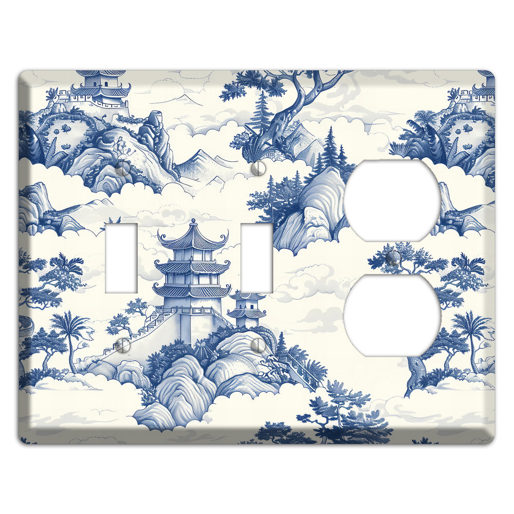Celestial Pagoda Mist 2 Toggle / Duplex Wallplate