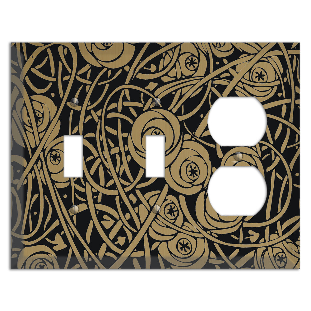 Tower Gold Vine Eyes 2 Toggle / Duplex Wallplate