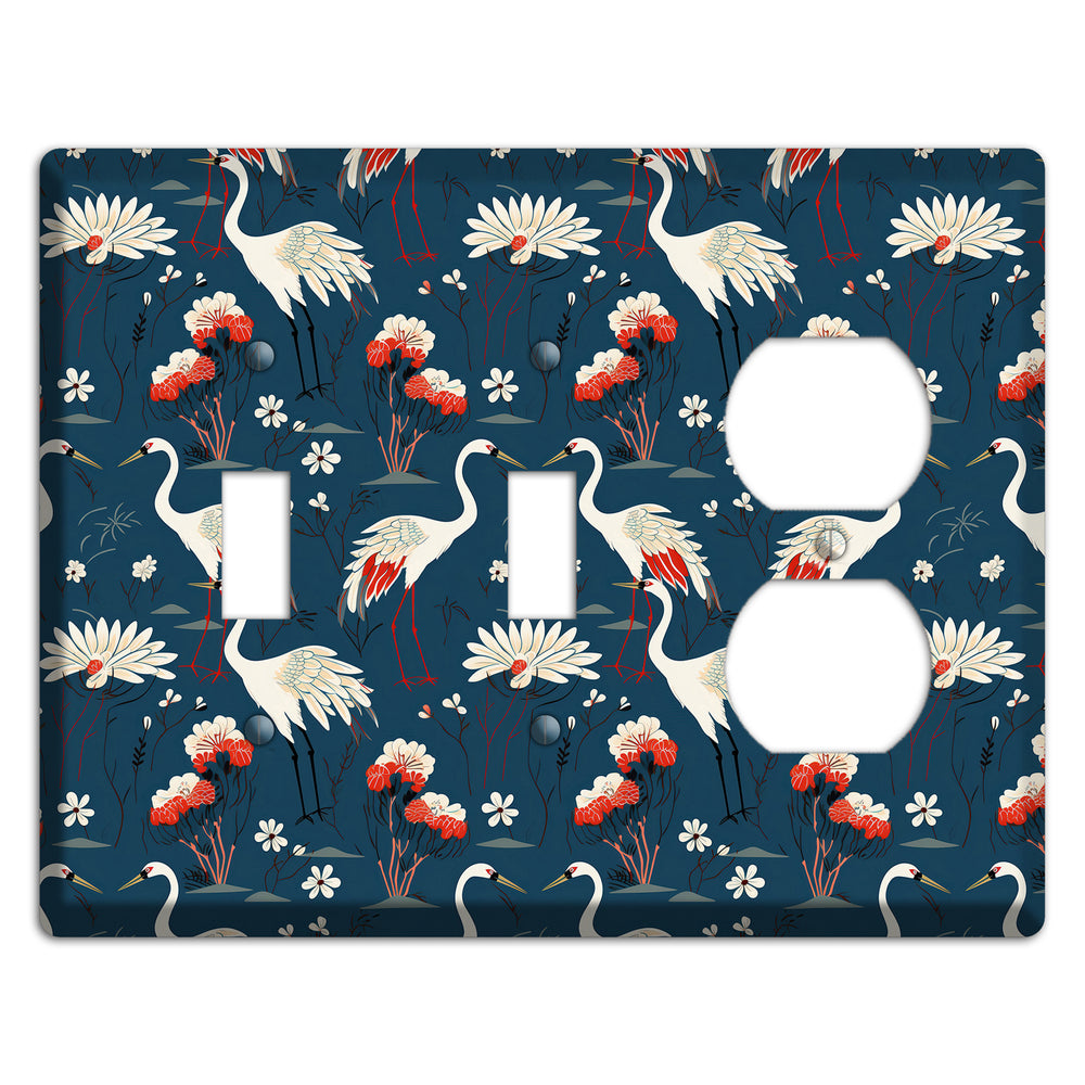 Sapphire Crane Meadow 2 Toggle / Duplex Wallplate