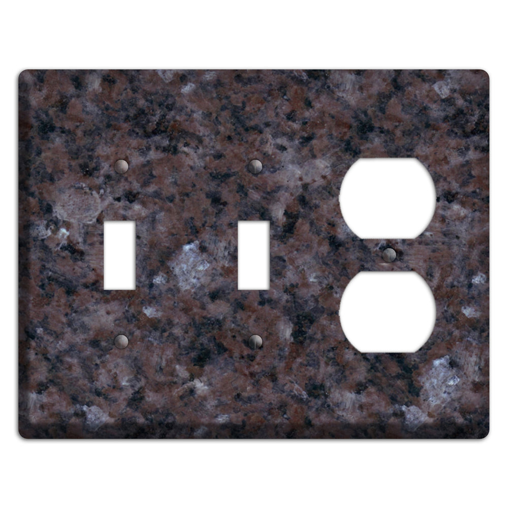 Tan Brown Granite 2 Toggle / Duplex Wallplate