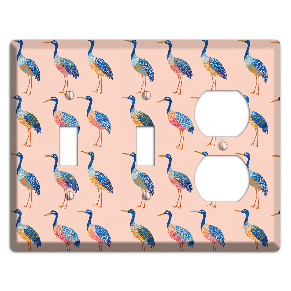 Blush Heron Parade 2 Toggle / Duplex Wallplate