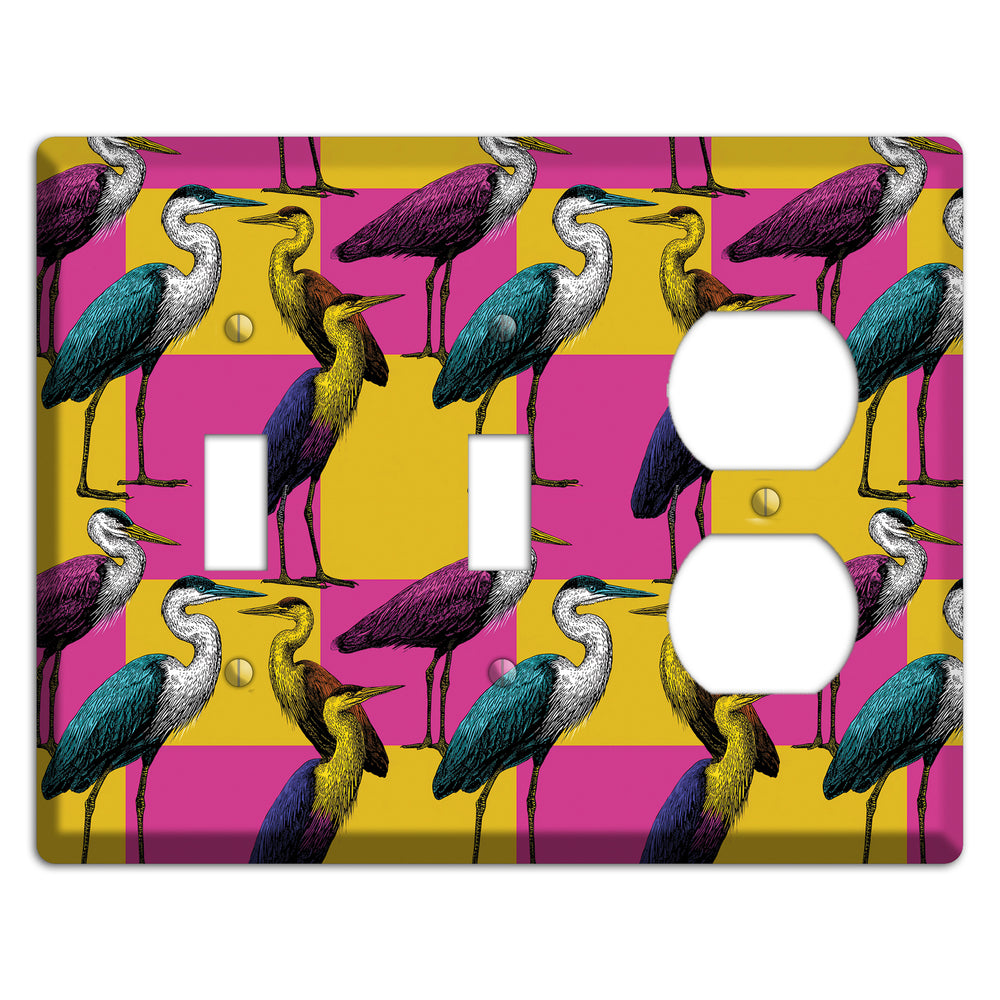 Magenta Heron Grid 2 Toggle / Duplex Wallplate