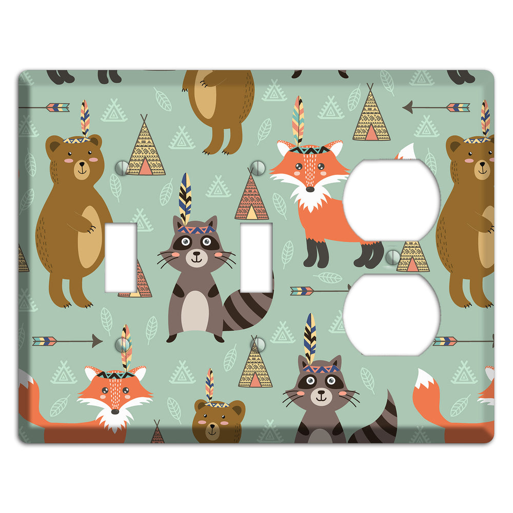 Tribal Woodland Camp 2 Toggle / Duplex Wallplate