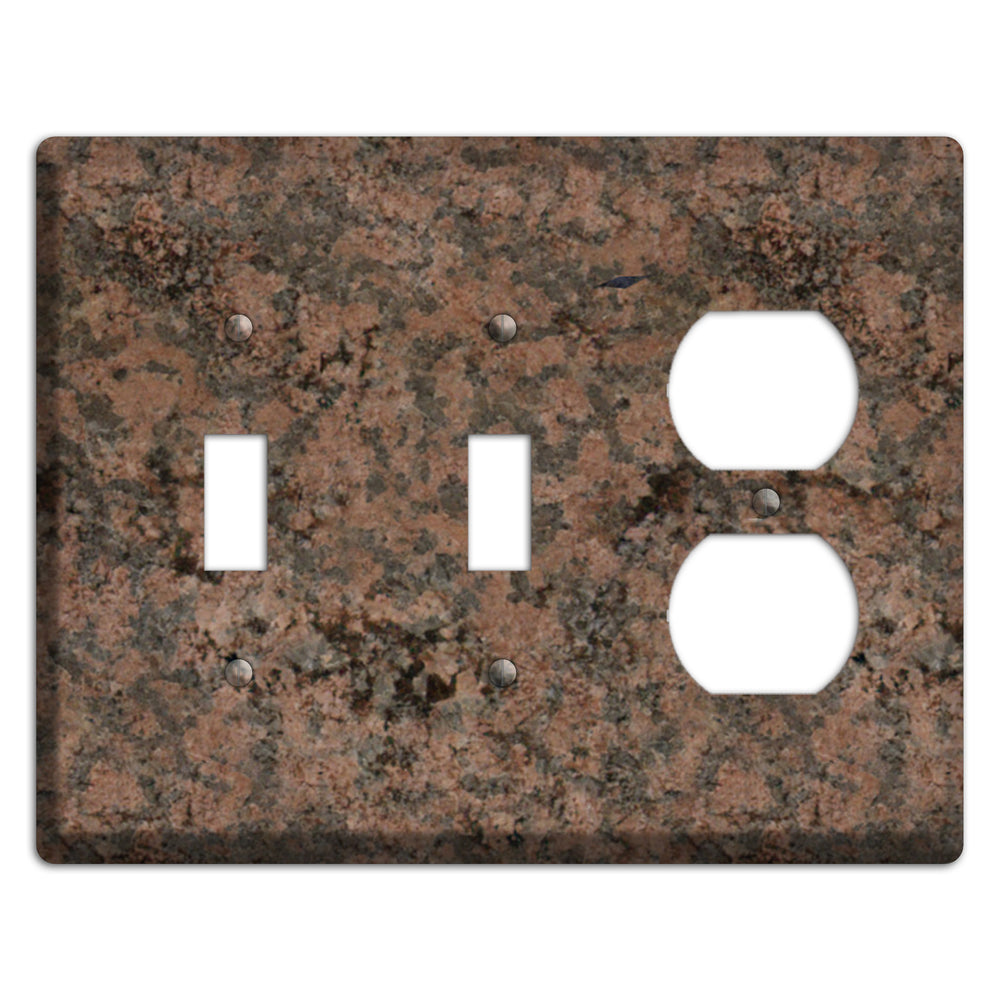 Granite Name: Indian Dakota Granite 2 Toggle / Duplex Wallplate