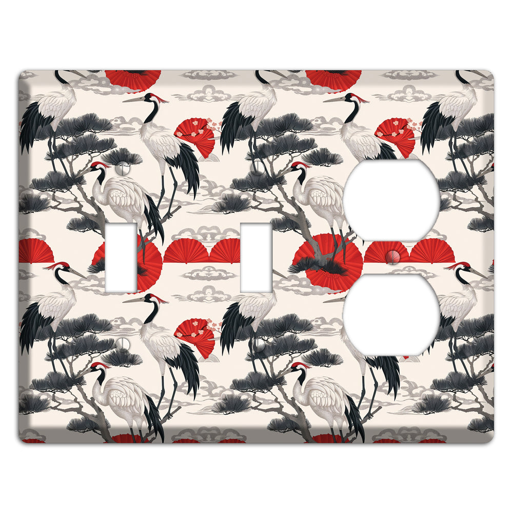 Crimson Fan & Pine 2 Toggle / Duplex Wallplate